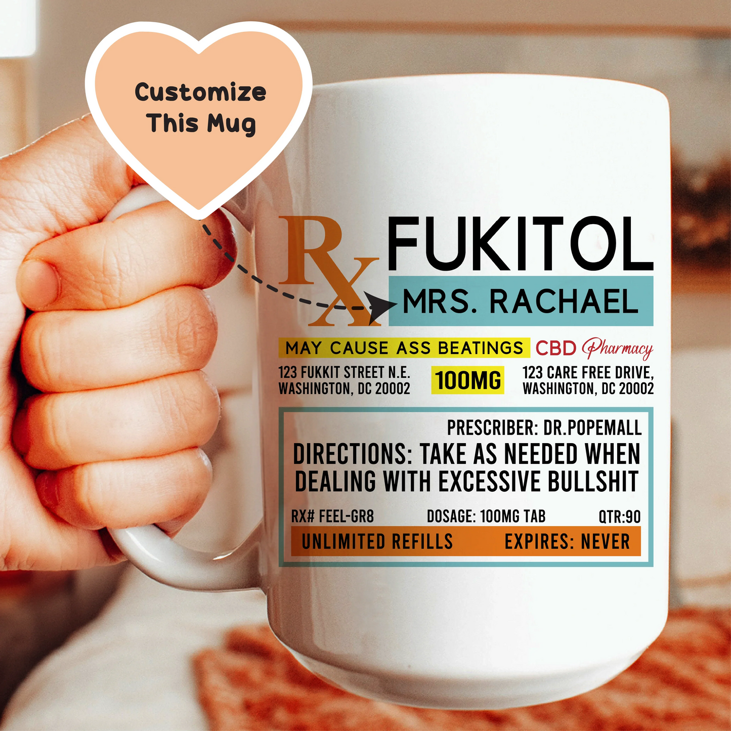 Fukitol Custom Mug - Personalized Coffee Cup