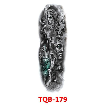 Large Full Arm Dragon Temporary Tattoo Sleeve - Waterproof Art