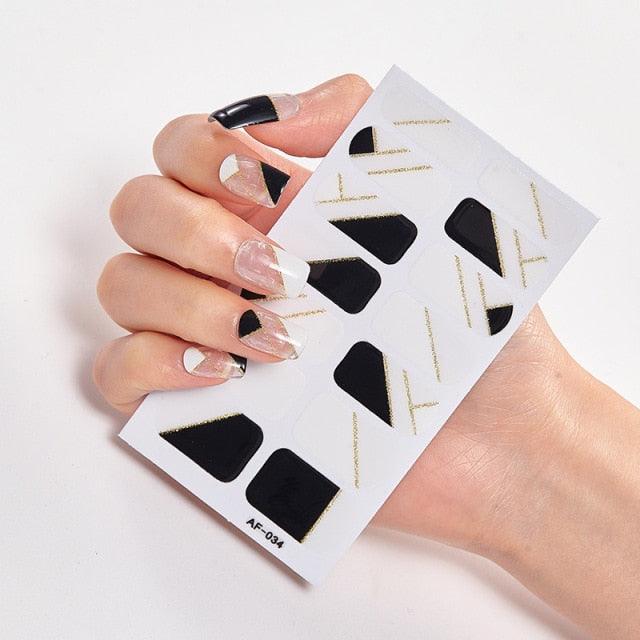 Pegatinas de Arte de Uñas Autoadhesivas de Diseñador - Decoraciones Creativas para Uñas