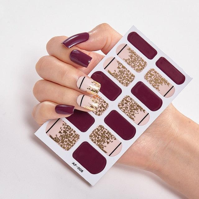 Pegatinas de Arte de Uñas Autoadhesivas de Diseñador - Decoraciones Creativas para Uñas