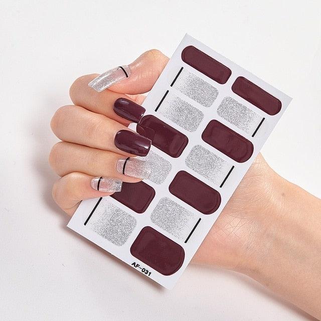Pegatinas de Arte de Uñas Autoadhesivas de Diseñador - Decoraciones Creativas para Uñas