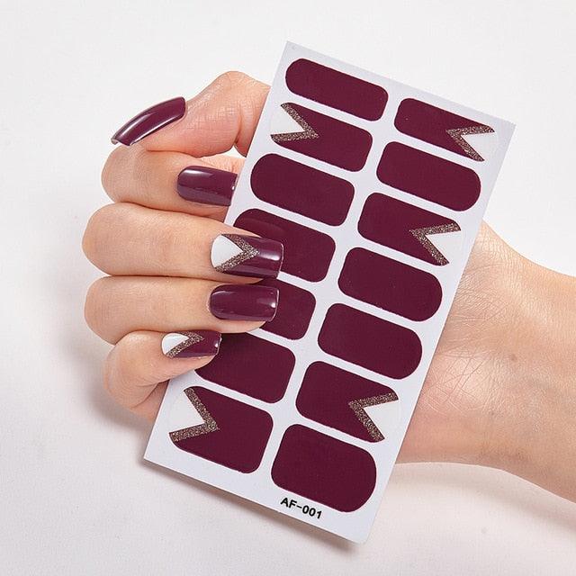 Pegatinas de Arte de Uñas Autoadhesivas de Diseñador - Decoraciones Creativas para Uñas
