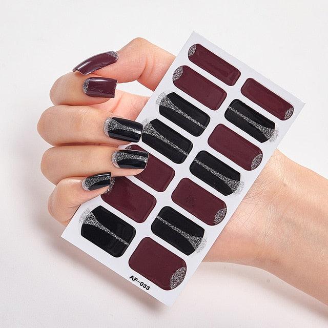 Pegatinas de Arte de Uñas Autoadhesivas de Diseñador - Decoraciones Creativas para Uñas