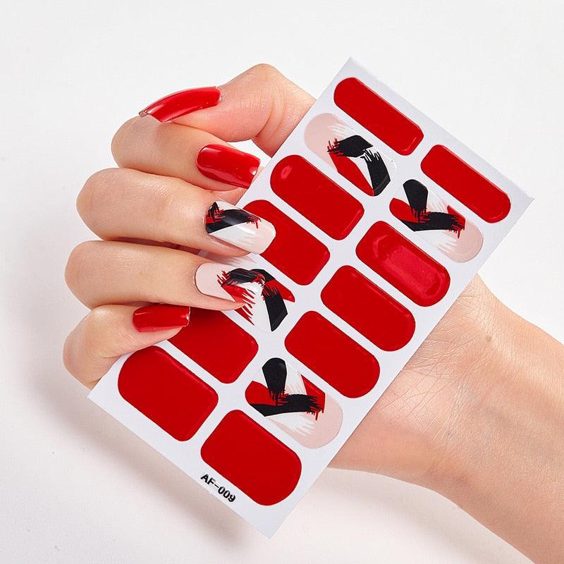 Pegatinas de Arte de Uñas Autoadhesivas de Diseñador - Decoraciones Creativas para Uñas