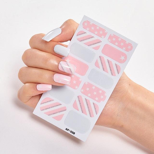 Pegatinas de Arte de Uñas Autoadhesivas de Diseñador - Decoraciones Creativas para Uñas