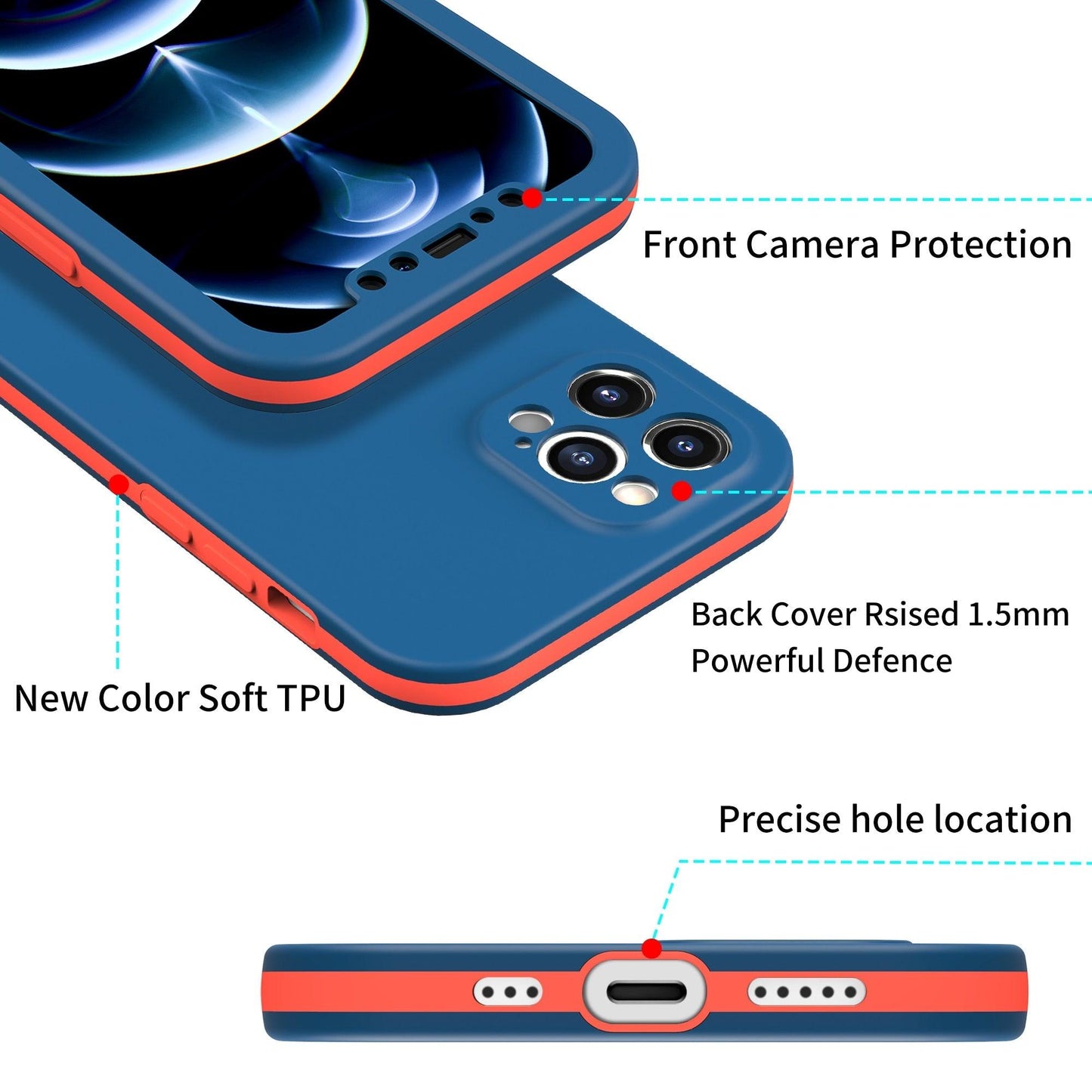 Premium Full Cover Protective Case for iPhone 12 Mini & More