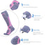 Full Foot Heat Socks Winter USB Charging Warm Heat Socks Pink Skiing Electric Heat Socks - Korvel
