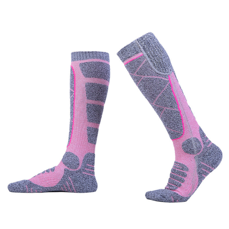 Full Foot Heat Socks Winter USB Charging Warm Heat Socks Pink Skiing Electric Heat Socks - Korvel