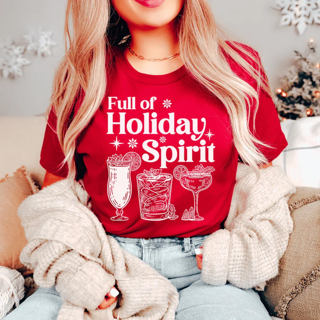 Camiseta llena de espíritu navideño