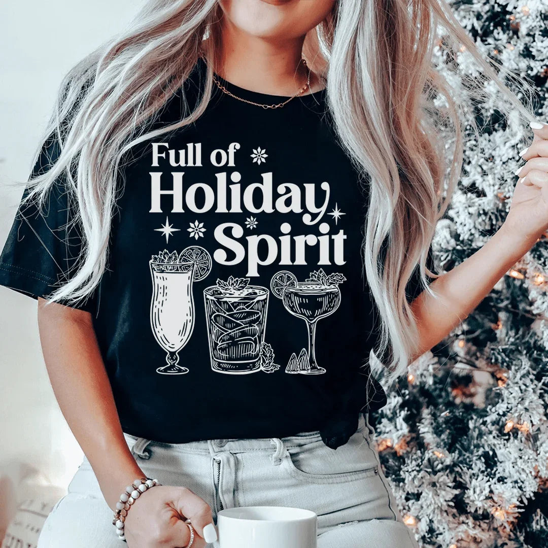 Camiseta llena de espíritu navideño