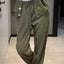 Ensemble haut à manches longues boutonné et pantalon grande taille