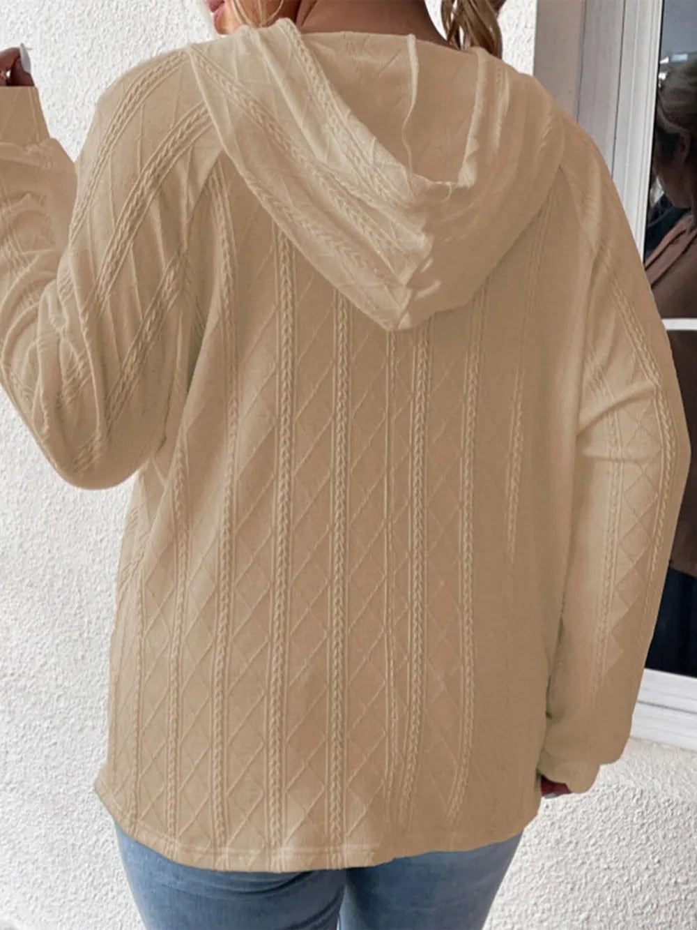 Full Size Drawstring Long Sleeve Hoodie - Korvel