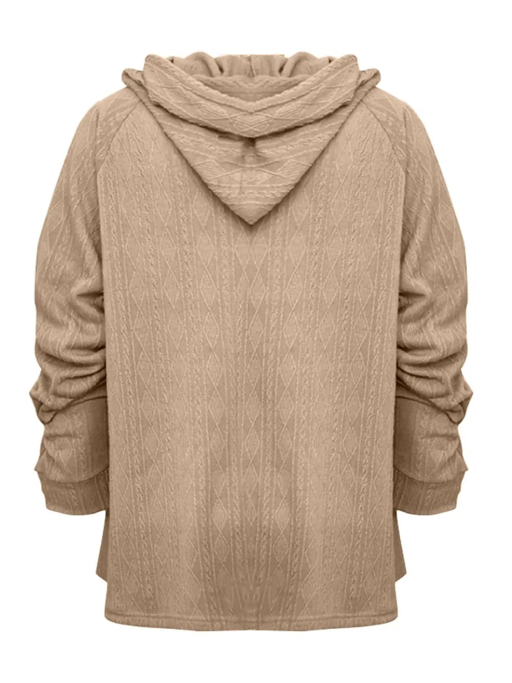 Full Size Drawstring Long Sleeve Hoodie - Korvel