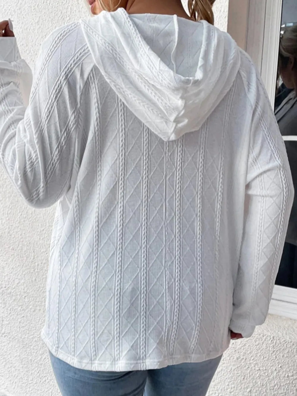 Full Size Drawstring Long Sleeve Hoodie - Korvel