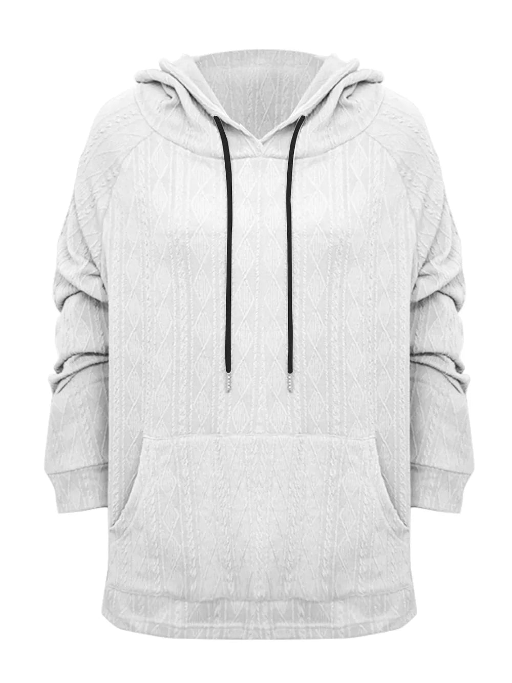Full Size Drawstring Long Sleeve Hoodie - Korvel