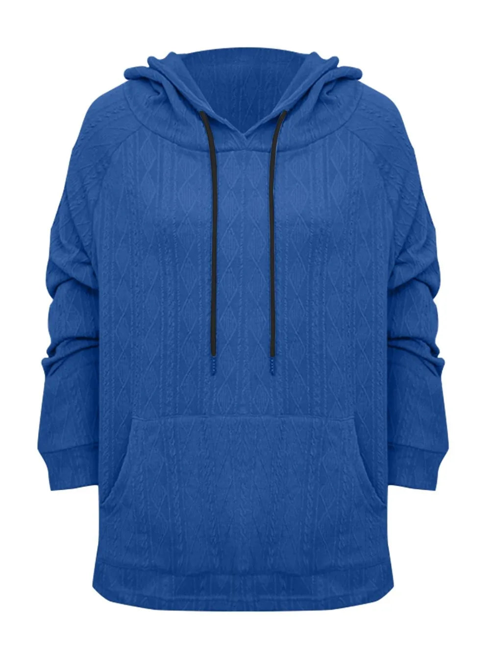 Full Size Drawstring Long Sleeve Hoodie - Korvel