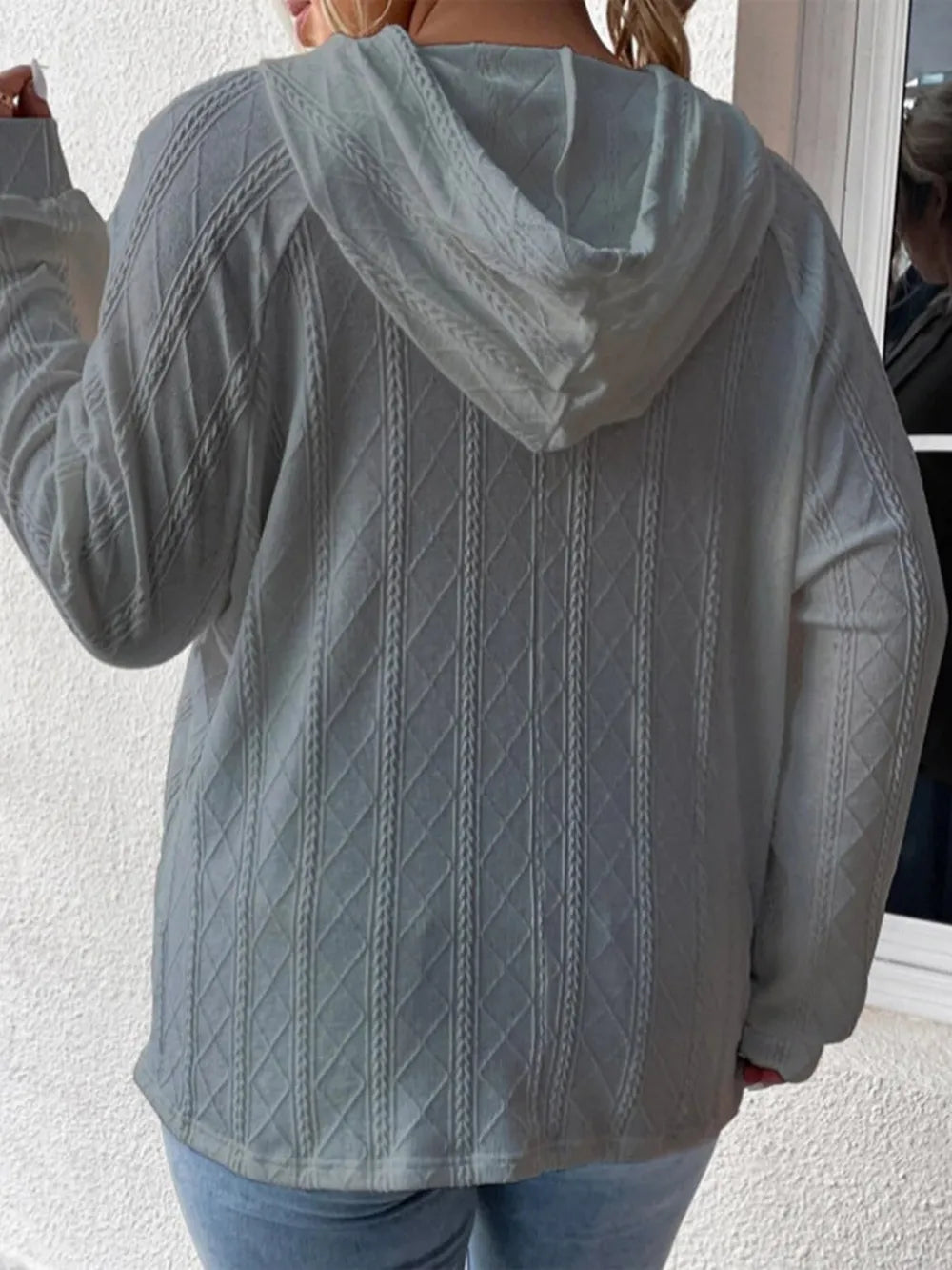 Full Size Drawstring Long Sleeve Hoodie - Korvel