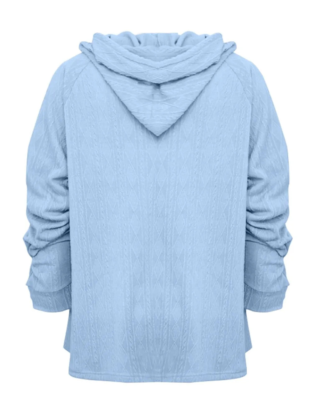 Full Size Drawstring Long Sleeve Hoodie - Korvel