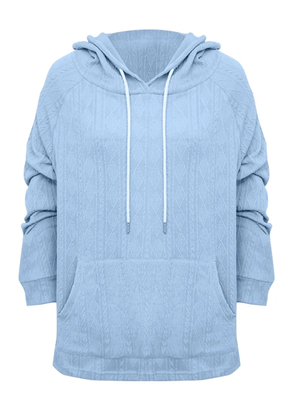 Full Size Drawstring Long Sleeve Hoodie - Korvel