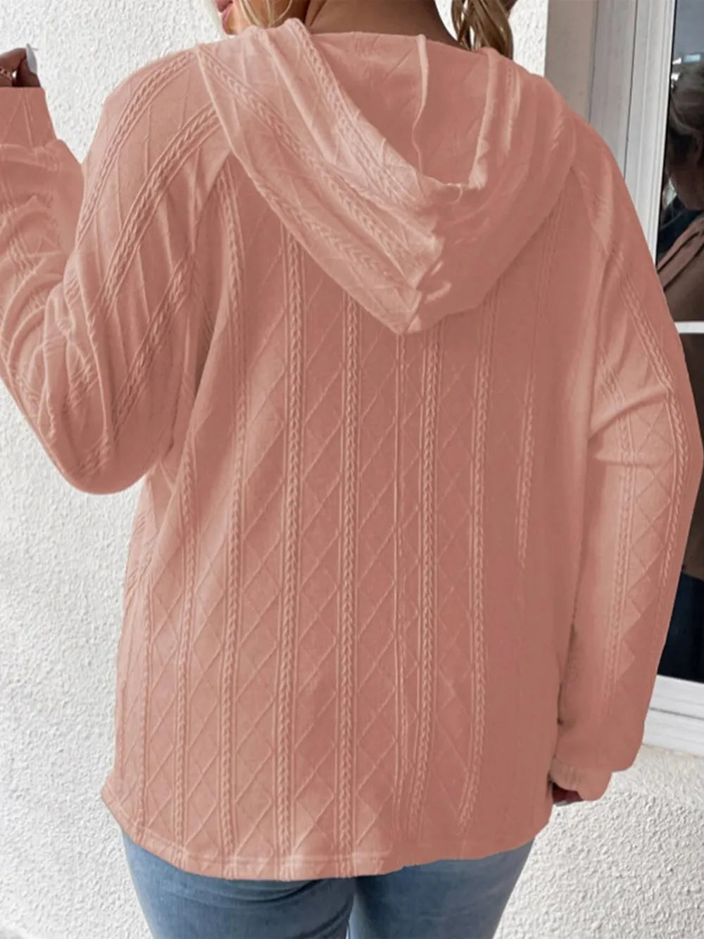 Full Size Drawstring Long Sleeve Hoodie - Korvel