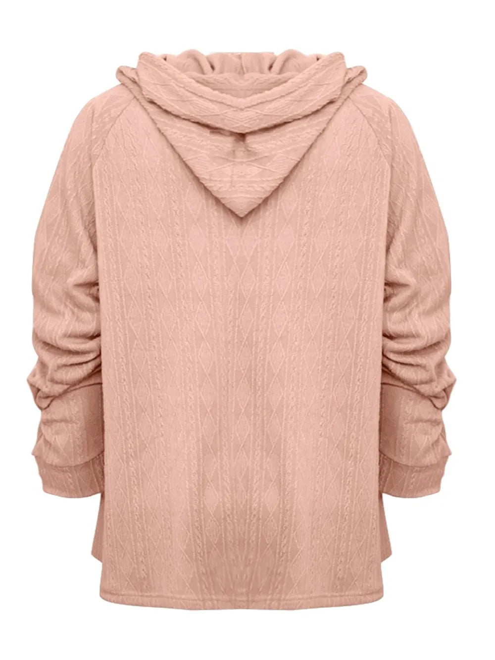 Full Size Drawstring Long Sleeve Hoodie - Korvel