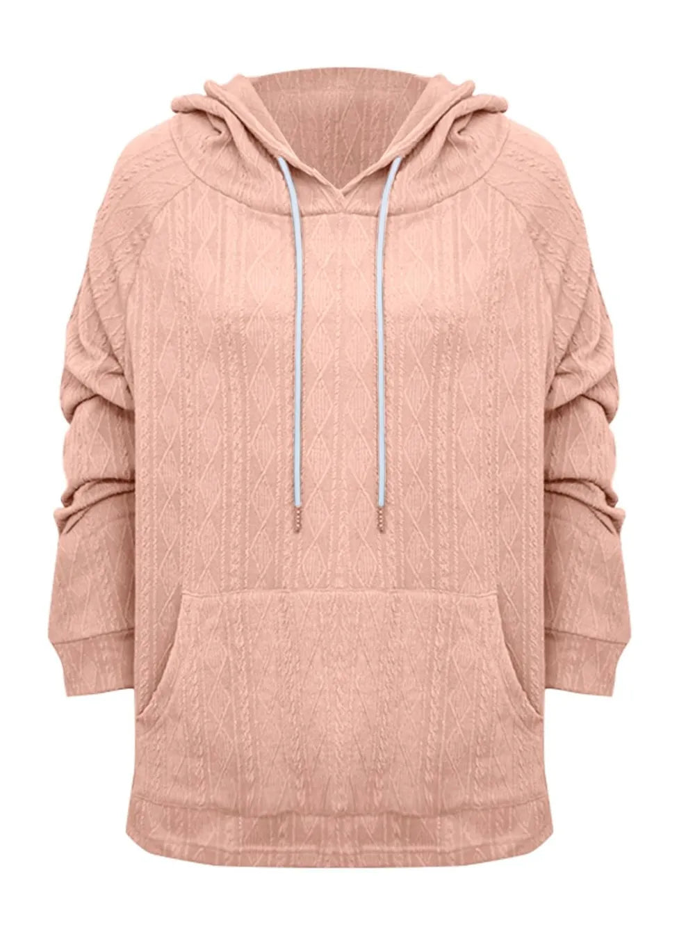 Full Size Drawstring Long Sleeve Hoodie - Korvel