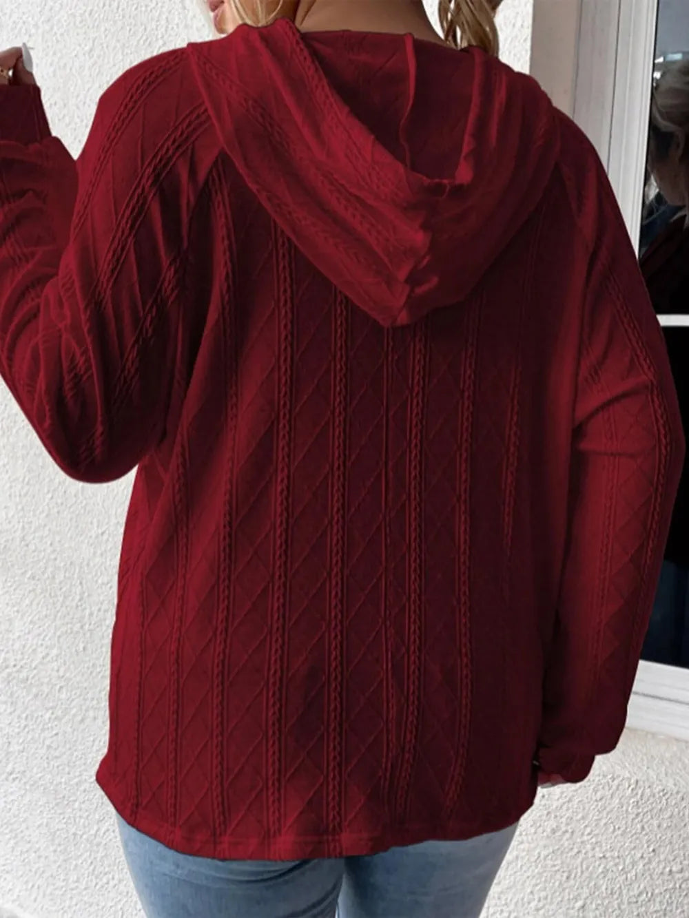 Full Size Drawstring Long Sleeve Hoodie - Korvel