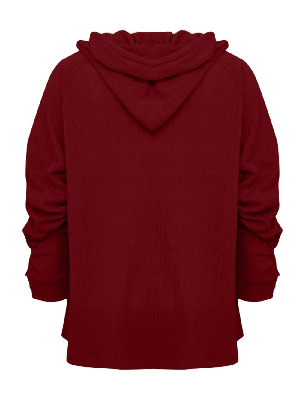 Full Size Drawstring Long Sleeve Hoodie - Korvel