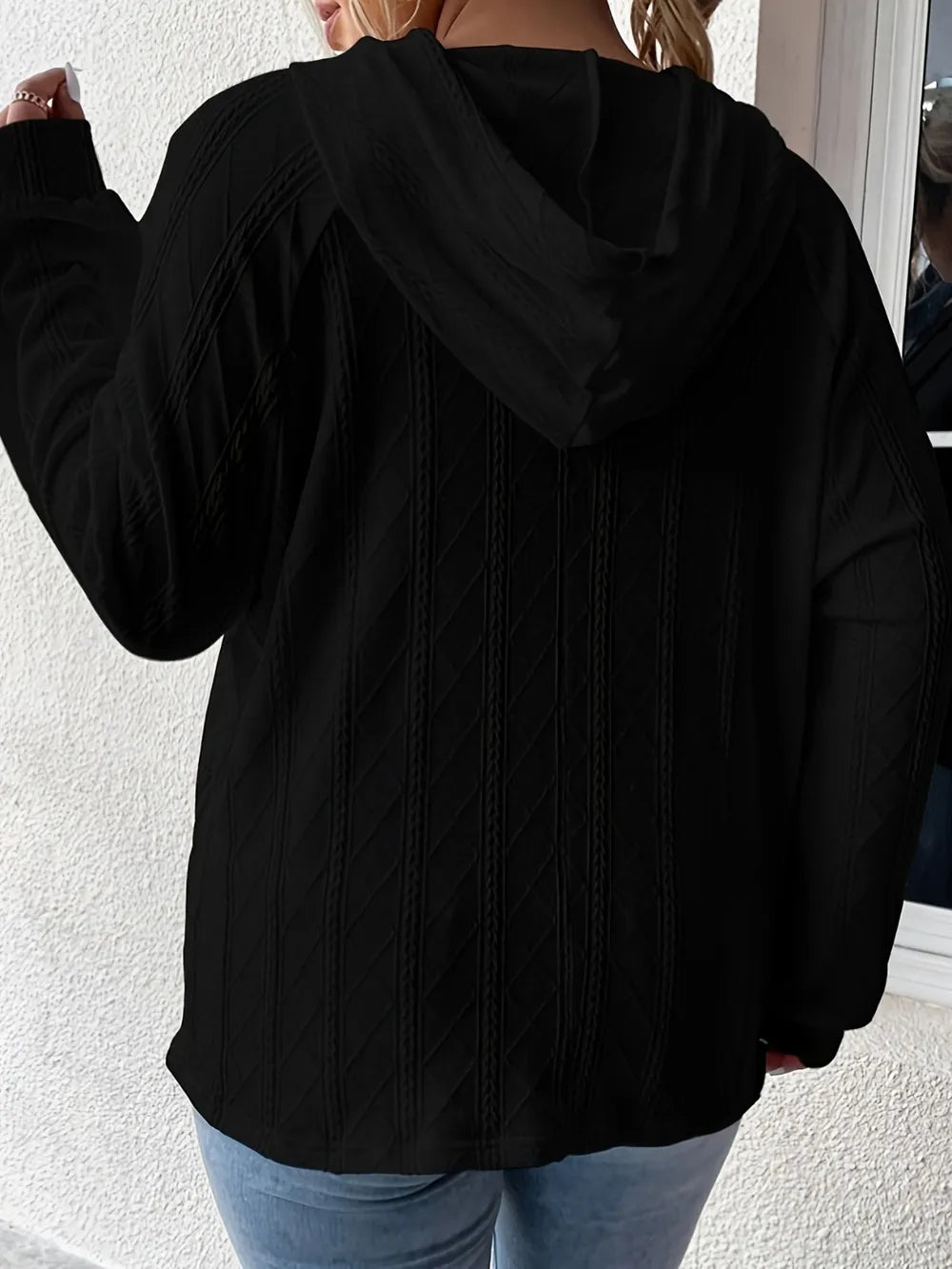 Full Size Drawstring Long Sleeve Hoodie - Korvel