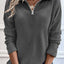 Full Size Quarter Zip Long Sleeve Top