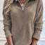 Full Size Quarter Zip Long Sleeve Top