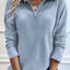 Full Size Quarter Zip Long Sleeve Top