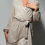 Full Size Sequin Surplice Tie Waist Long Sleeve Romper