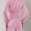 Full Size Sequin Surplice Tie Waist Long Sleeve Romper