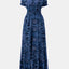 Full Size Smocked Printed V-Neck Short Sleeve Dress - Korvel