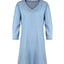 Robe midi élégante à col en V et manches mi-longues