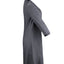 Robe midi élégante à col en V et manches mi-longues