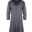 Robe midi élégante à col en V et manches mi-longues