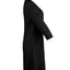 Robe midi élégante à col en V et manches mi-longues