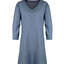 Robe midi élégante à col en V et manches mi-longues