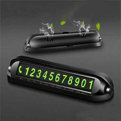 Luminous Car Temporary Parking Card & Air Freshener