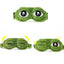 Masque de sommeil 3D en forme de grenouille cartoon amusante - Couverture oculaire verte confortable
