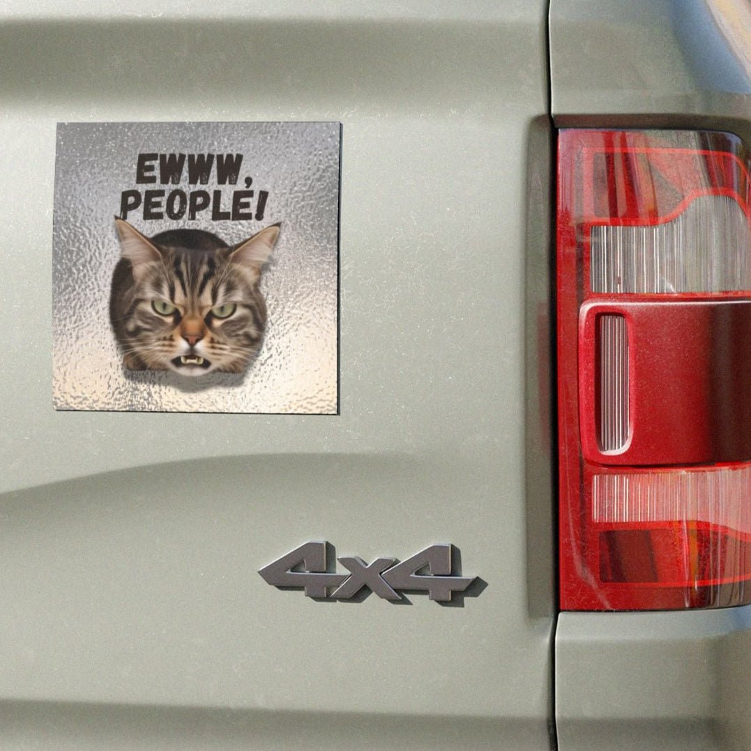 Imán de coche divertido de gato - 'Ewww, gente!'