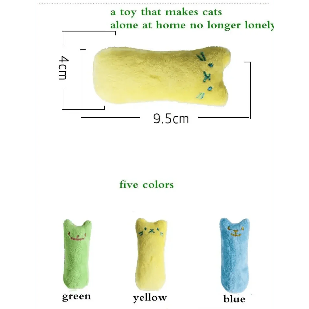 Jouets à mâcher colorés à la cataire pour chatons joueurs