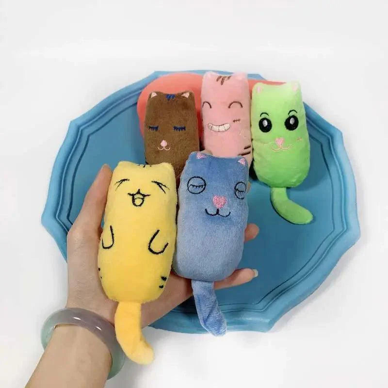 Jouets à mâcher colorés à la cataire pour chatons joueurs