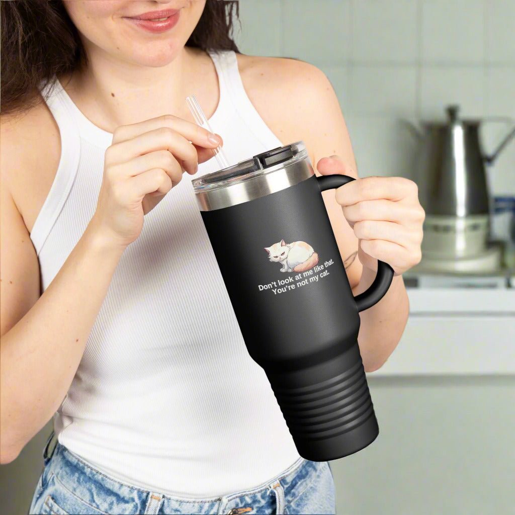 Mug de Voyage Isotherme Amusant - 40oz Humour Félin