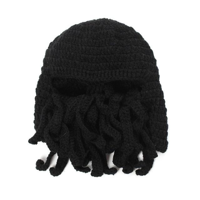 Funny Octopus Beard Hat - Unisex Knit Mask for Parties