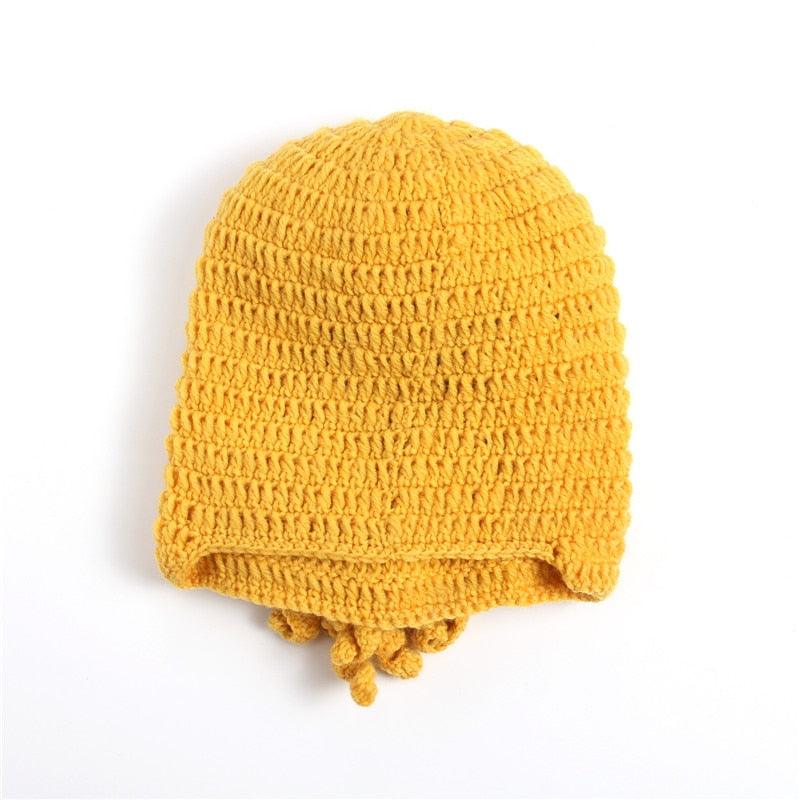 Funny Octopus Beard Hat - Unisex Knit Mask for Parties