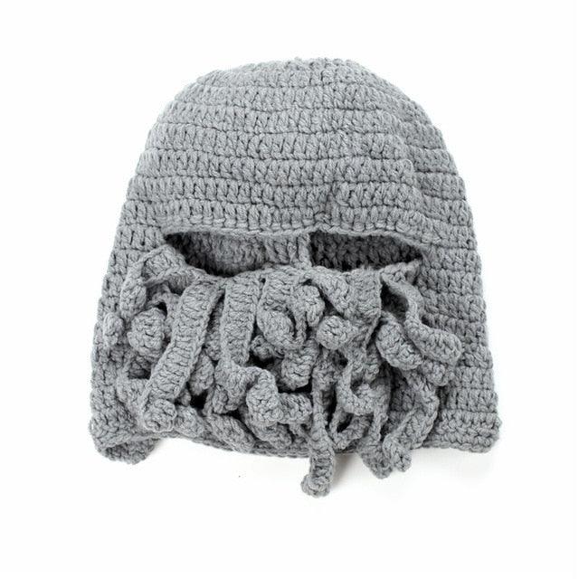 Funny Octopus Beard Hat - Unisex Knit Mask for Parties
