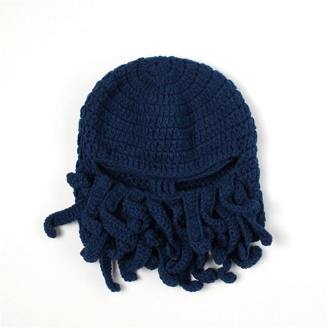 Funny Octopus Beard Hat - Unisex Knit Mask for Parties